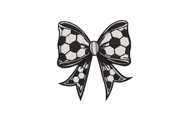 Coquette Soccer Bow Embroidery