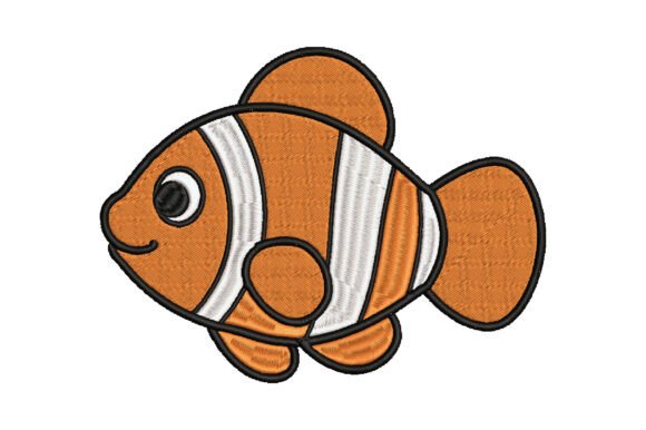 Nemo Fish Embroidery Design