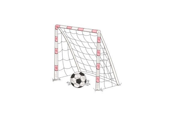 Soccer Goal and Ball Embroidery