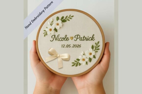 Wedding Floral Embroidery Pattern 11